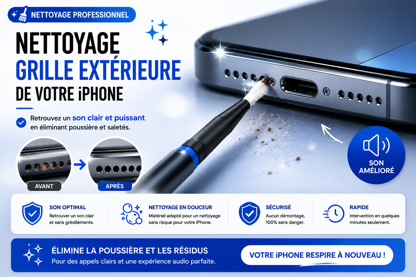 Réparation iPhone 16e