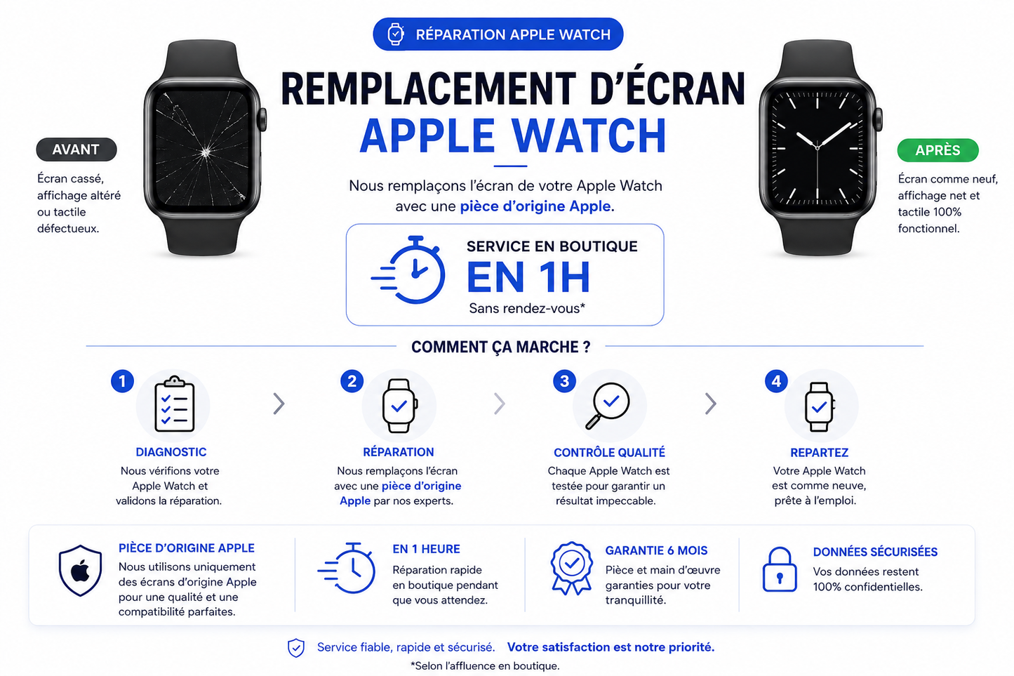 Réparation Apple Watch série 11