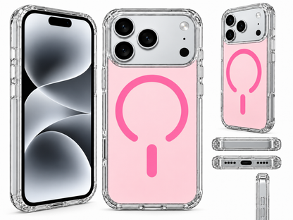 Coque MagSafe fond rose